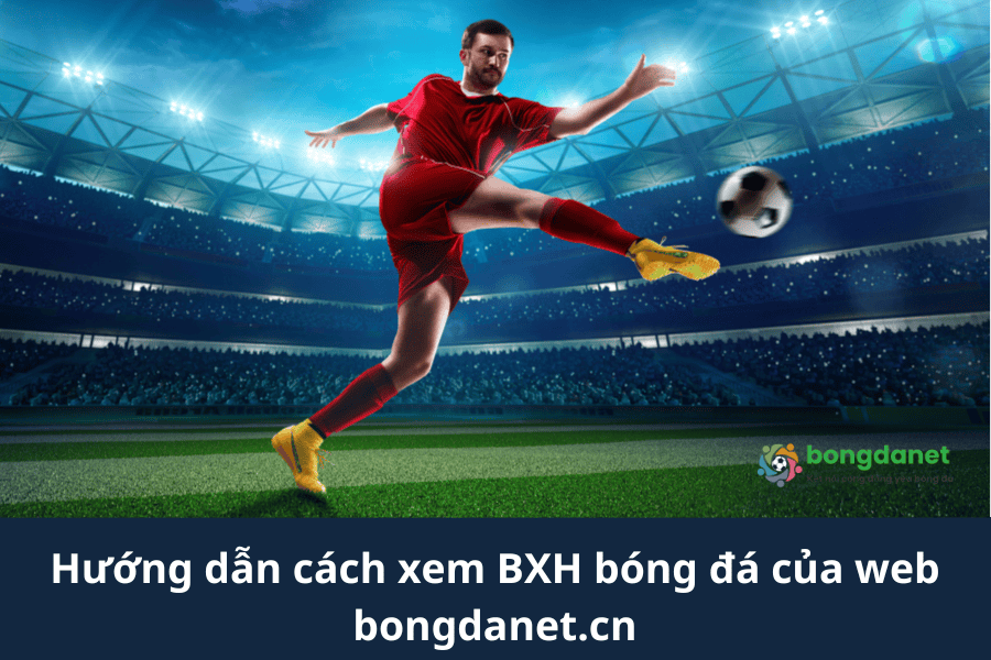 Hướng dẫn cách xem BXH bóng đá của web bongdanet.cn